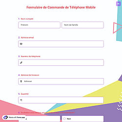 Formulaire de Commande de Téléphone Mobile