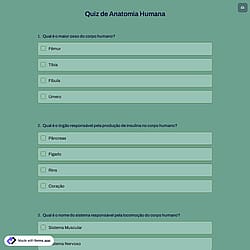 Quiz de Anatomia Humana
