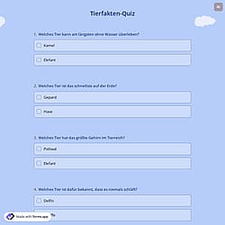Tierfakten-Quiz