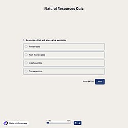 Natural Resources Quiz