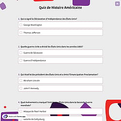 Quiz de Histoire Américaine