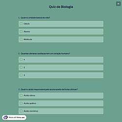 Quiz de Biologia