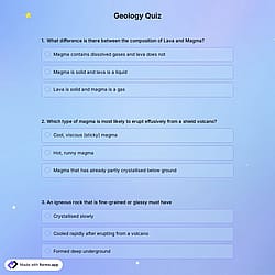 Geology Quiz