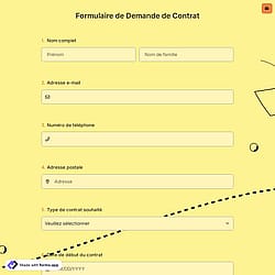 Formulaire de Demande de Contrat