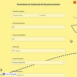 Formulario de Solicitud de Estacionamiento