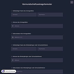 Vormundschaftsantragsformular