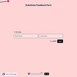 Substitute Feedback Form