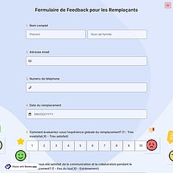 Formulaire de Feedback pour les Remplaçants