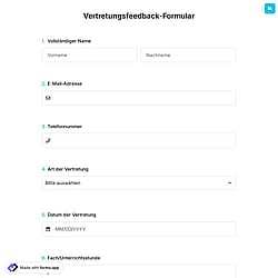 Vertretungsfeedback-Formular