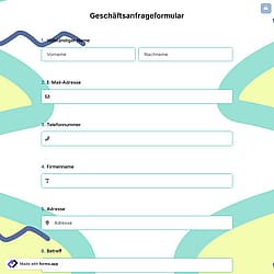 Formular für Geschäftsanfragen