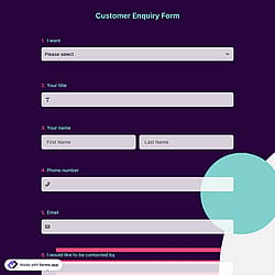Customer Enquiry Form