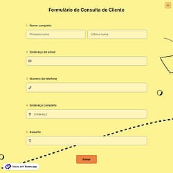 Formulário de Consulta de Cliente
