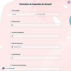 Formulaire de Inspection de Aéronef