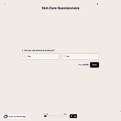 Skin Care Questionnaire