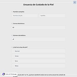 Encuesta de Cuidado de la Piel