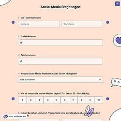 Social Media Fragebogen