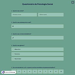 Questionário de Psicologia Social