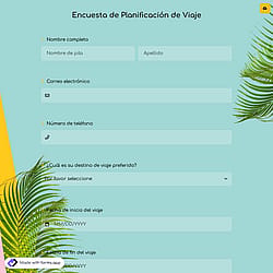 Encuesta de Planificación de Viaje