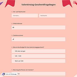Valentinstag-Geschenkfragebogen