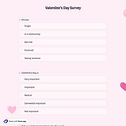 Valentine’s Day Survey