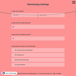 Valentinstag-Umfrage