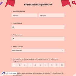 Konzertbewertungsformular