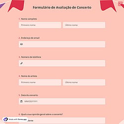 Formulário de Avaliação de Concerto