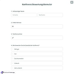 Konferenz Bewertungsformular