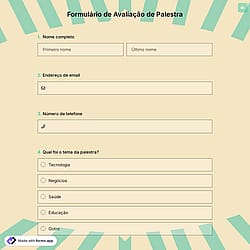 Formulário de Avaliação de Palestra