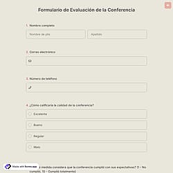 Formulario de Evaluación de la Conferencia