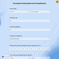 Formulaire de Evaluation des Compétences