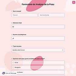 Formulaire de Analyse de la Peau