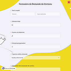 Formulaire de Demande de Contenu