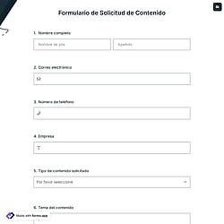 Formulario de Solicitud de Contenido