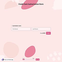 Credit Card Authorization Form