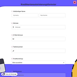 Kreditkartenautorisierungsformular