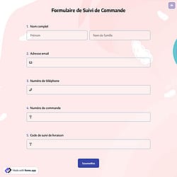 Formulaire de Suivi de Commande