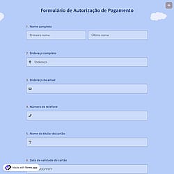 Formulário de Autorização de Pagamento