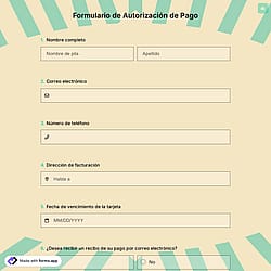 Formulario de Autorización de Pago