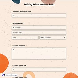 Training Reimbursement Form