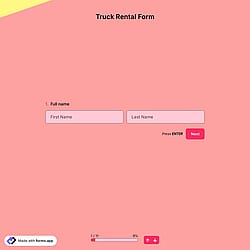 Truck Rental Form