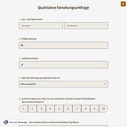 Qualitativer Forschungsfragebogen