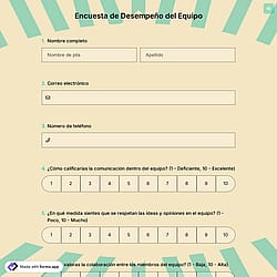 Encuesta de Desempeño del Equipo