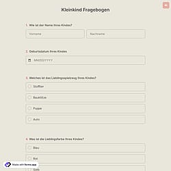 Kleinkind Fragebogen