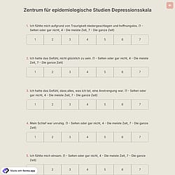 Zentrum für epidemiologische Studien Depressionsskala