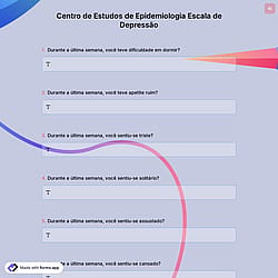Centro de Estudos de Epidemiologia Escala de Depressão
