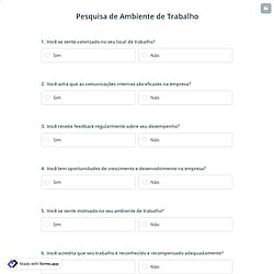 Pesquisa de Ambiente de Trabalho