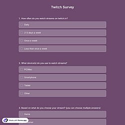 Twitch Survey
