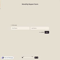 Monthly Report Form