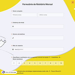 Formulário de Relatório Mensal
